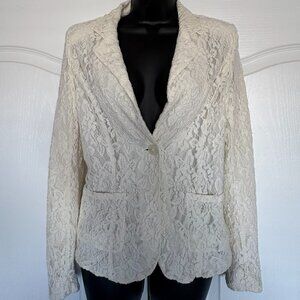 Forever 21 Cream lace blazer - Sz Lrg